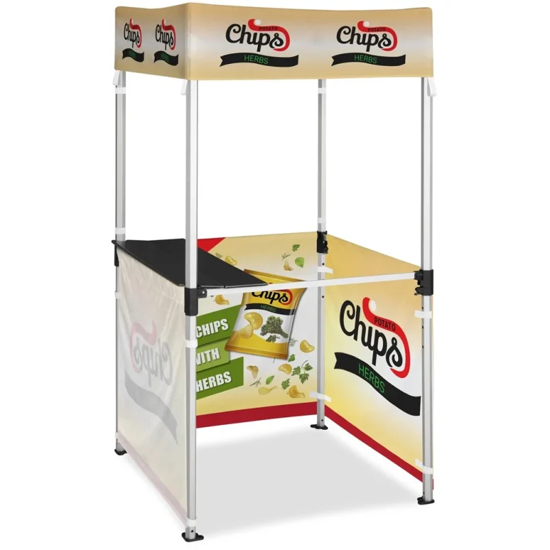 Ovation Sublimated Gazebo 1m X 1m Kiosk - 3 Half-Wall Skins product image
