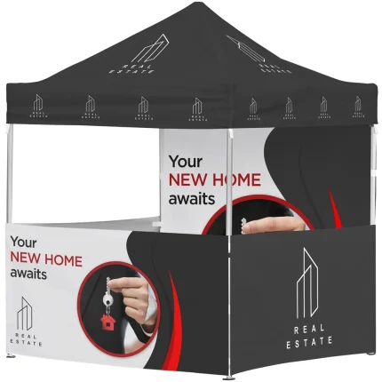 Ovation Sublimated Gazebo 2m X 2m Petite Frame - 3 Half-Wall Skins - 1 Full Wall Skin product image