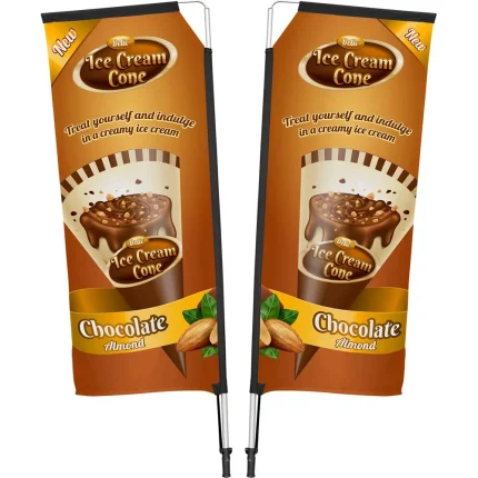 Legend 2M Sublimated Telescopic Double-Sided Flying Banner - 1 complete unit product image