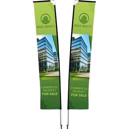 Legend 4M Sublimated Telescopic Double-Sided Flying Banner - 1 complete unit product image