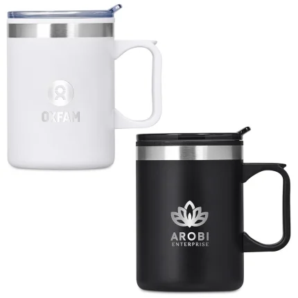 Kooshty Angelo Stainless Steel & Plastic Double-Wall Mug – 360ml product image