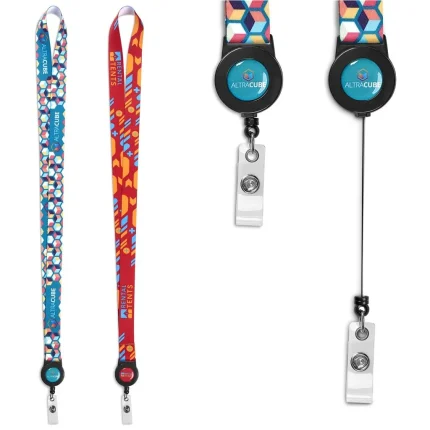 Altitude Badge Reel Single-Sided Sublimated Satin Lanyard product image