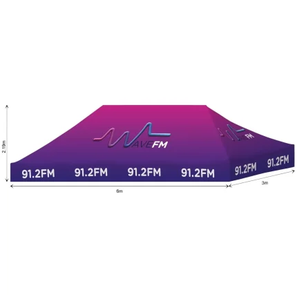 Ovation Sublimated Gazebo 6m X 3m - Roof (Excludes Hardware) product image