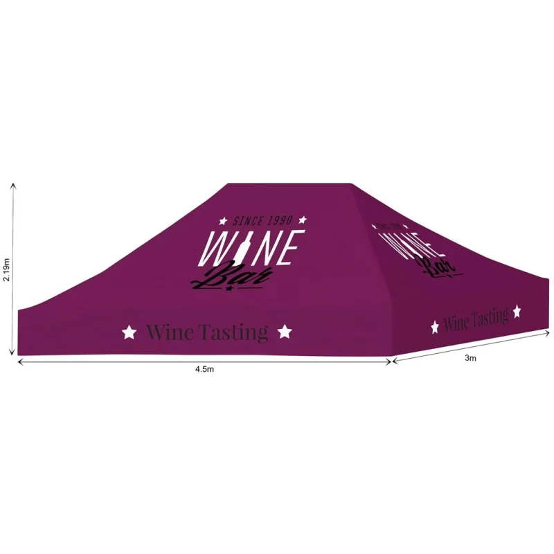 Ovation Sublimated Gazebo 4.5m X 3m - Roof (Excludes Hardware) product image
