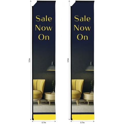 Legend 4m Sublimated Telescopic Flying Banner Skin - Set Of 2 (Excludes Hardware) product image