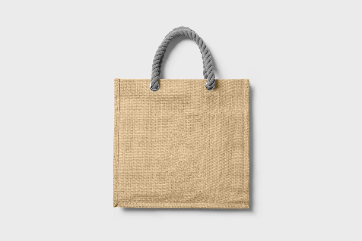 Blank jute bag for branded merchandise
