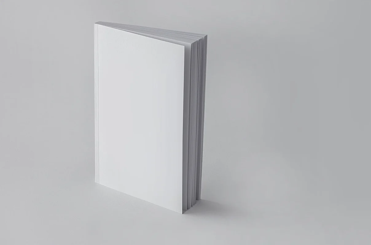 Blank corporate notebook ready for a logo